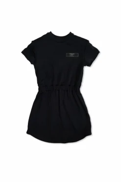 Balmain Kids GRANATOWY Sukienka z monogramem