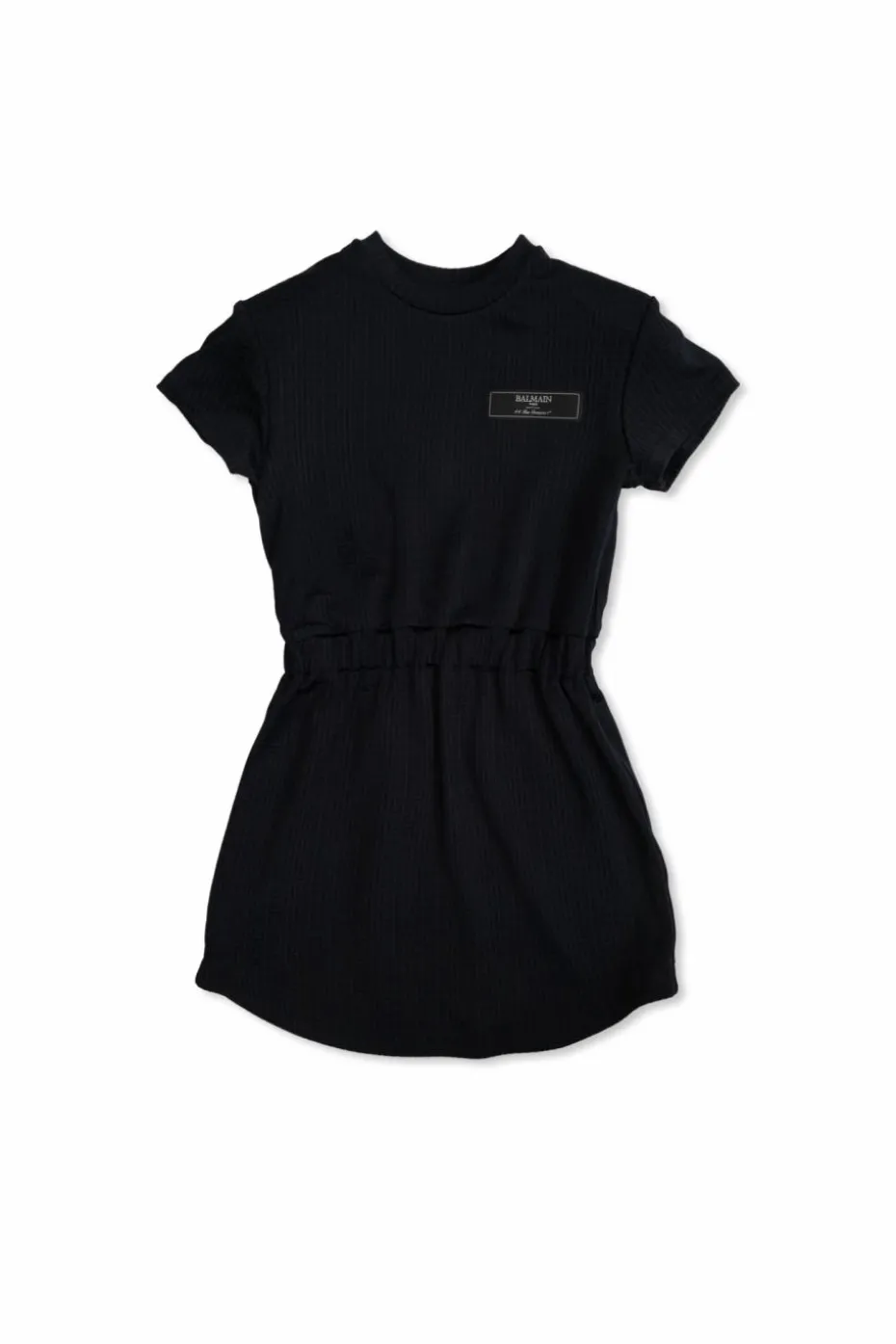 Balmain Kids GRANATOWY Sukienka z monogramem