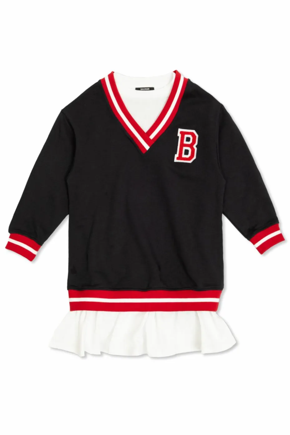 Balmain Kids GRANATOWY Sukienka z logo