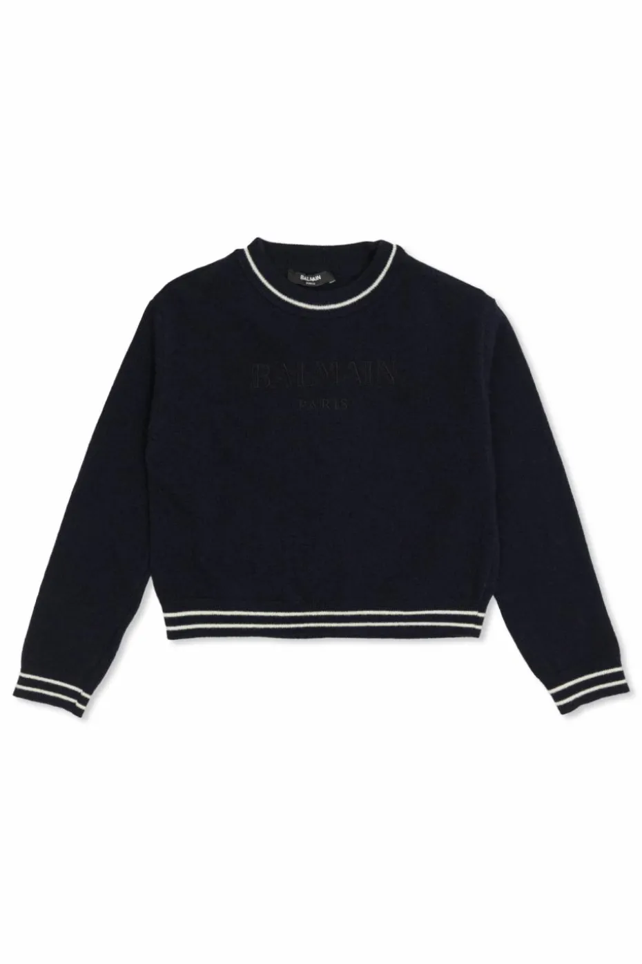 Balmain Kids GRANATOWY Wełniany sweter