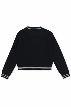 Balmain Kids GRANATOWY Wełniany sweter