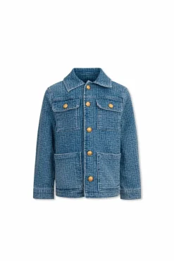 Balmain Kids NIEBIESKI Kurtka jeansowa
