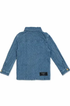Balmain Kids NIEBIESKI Kurtka jeansowa