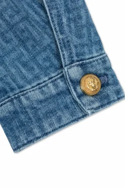 Balmain Kids NIEBIESKI Kurtka jeansowa