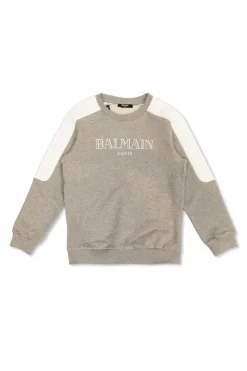 Balmain Kids SZARY Bluza z nadrukowanym logo