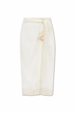 Balmain kremowy Jedwabne pareo