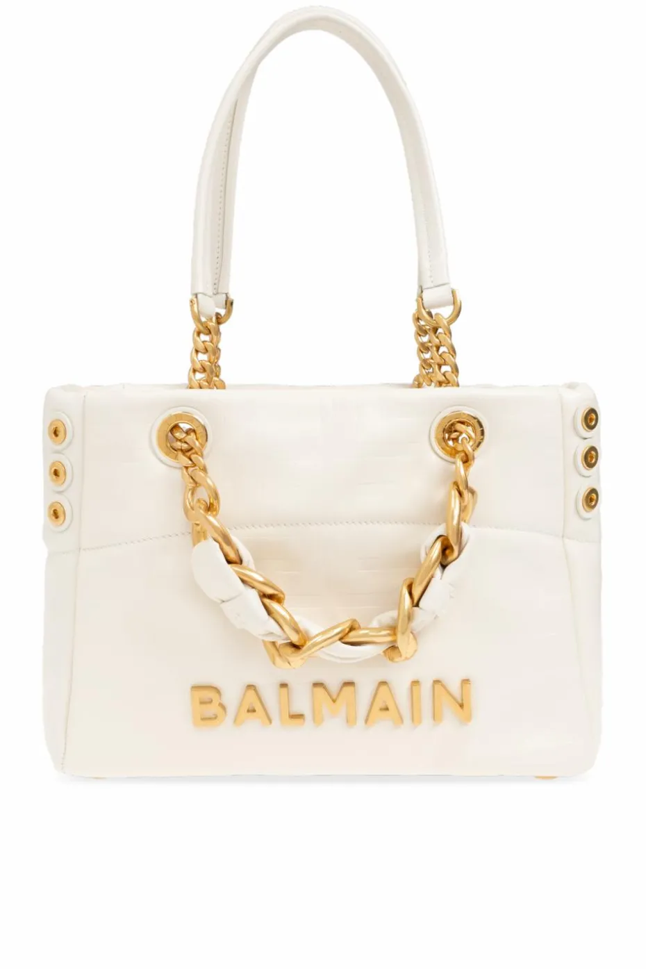 Balmain kremowy Torba `1945 Small` typu `shopper`