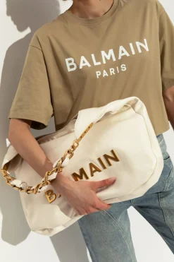 Balmain kremowy Torba na ramię `1945 Soft`