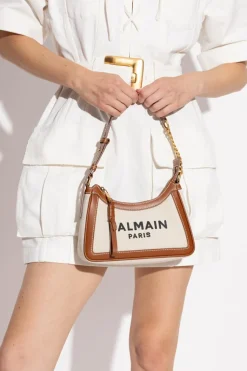 Balmain kremowy Torba na ramię `B-Army`