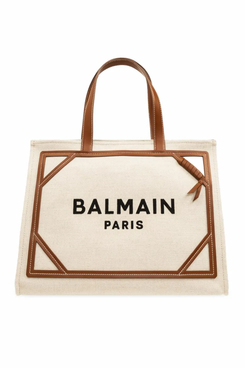 Balmain kremowy Torba z logo typu ‘shopper’
