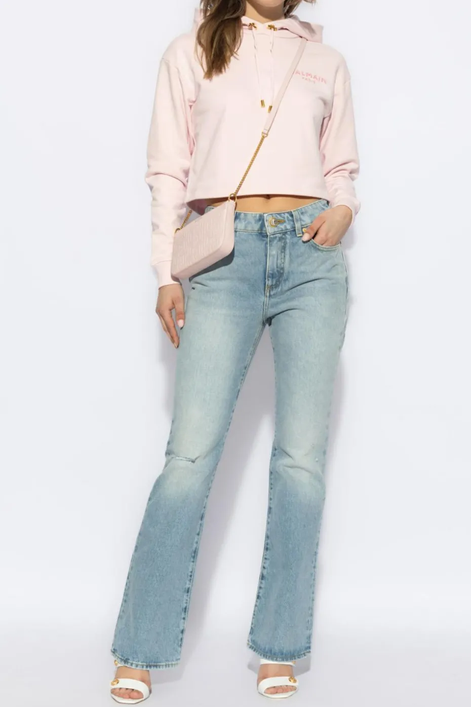 Balmain NIEBIESKI Jeansy typu `flare`