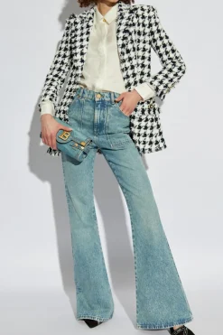 Balmain NIEBIESKI Jeansy z rozszerzanymi nogawkami