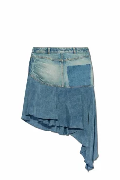 Balmain NIEBIESKI Spódnica o asymetrycznym kroju