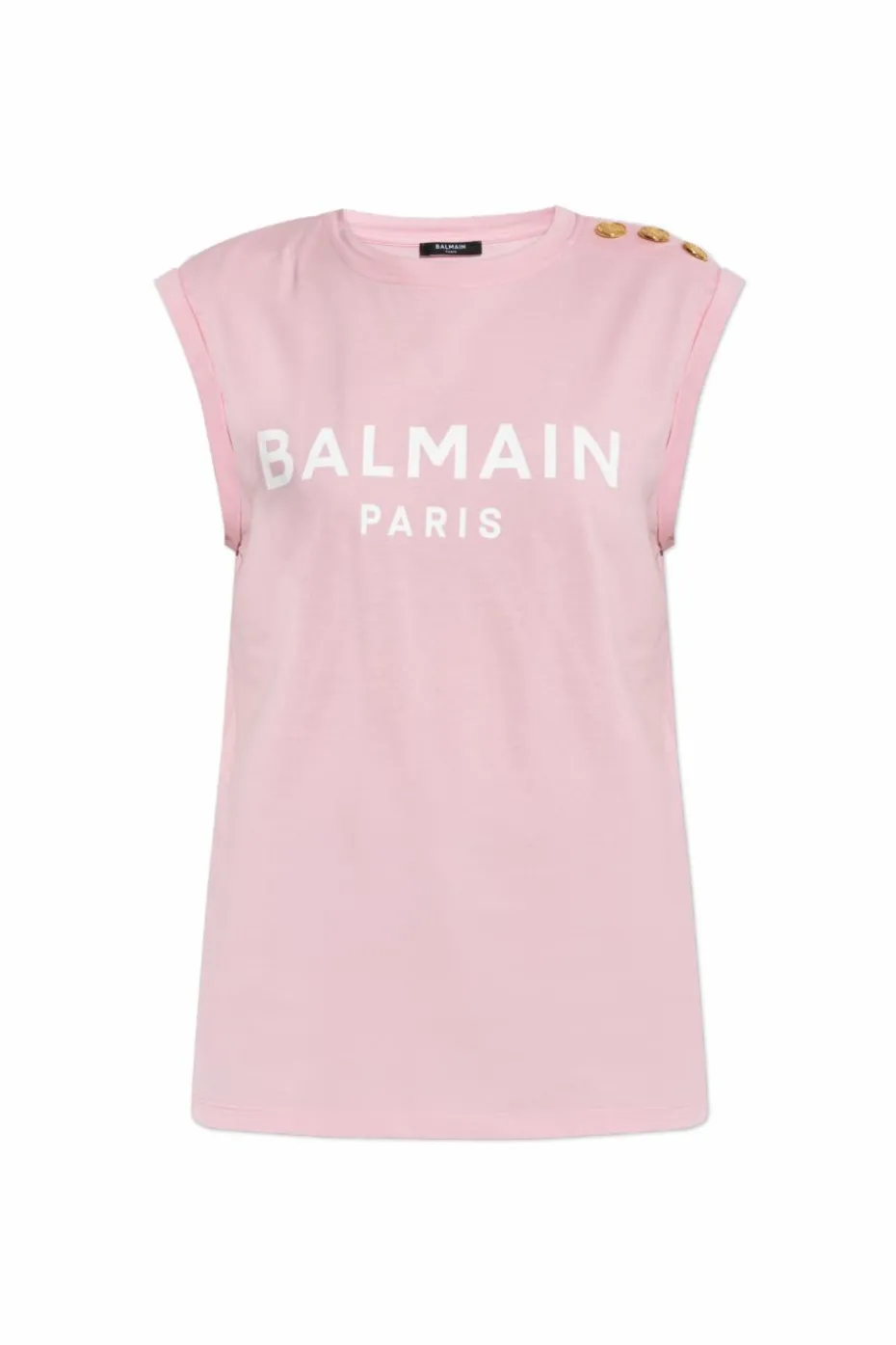 Balmain RÓŻOWY Top z nadrukowanym logo