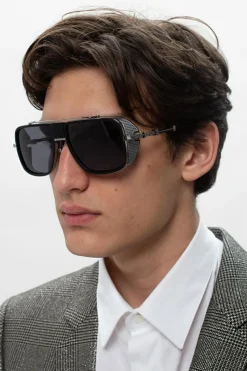 Balmain SREBRNY Okulary przeciwsłoneczne z logo