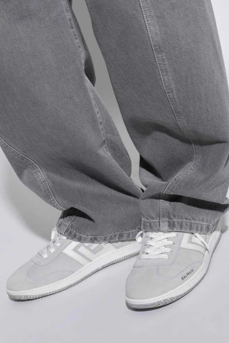 Balmain SZARY Buty sportowe `Swan`