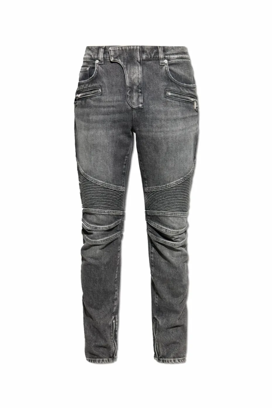 Balmain SZARY Jeansy z kieszeniami