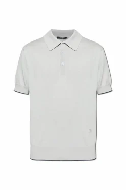 Balmain SZARY Polo z wyszytym logo