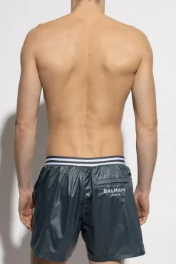 Balmain SZARY Szorty kąpielowe