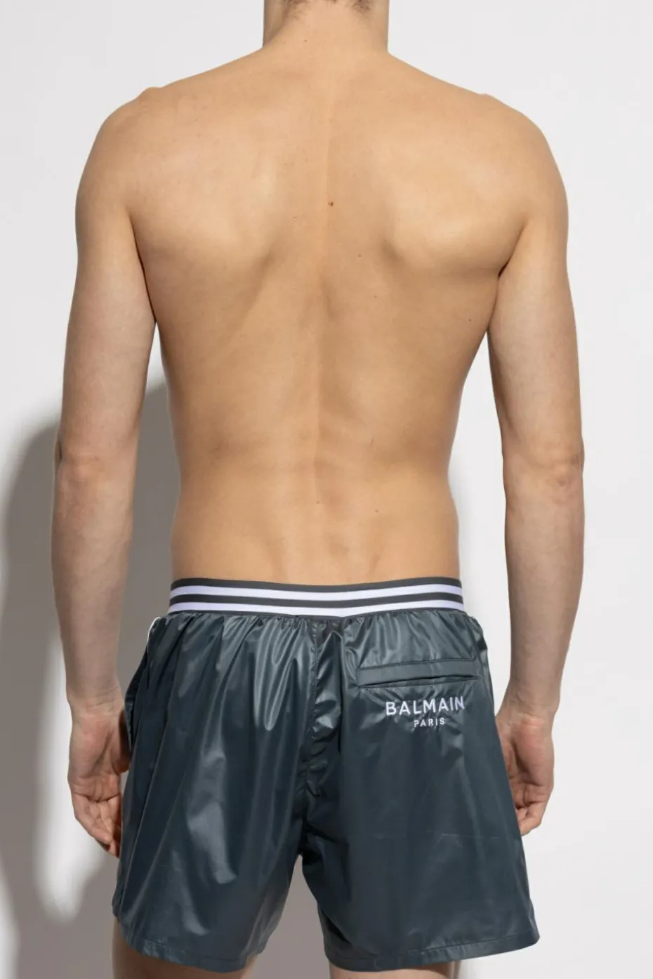 Balmain SZARY Szorty kąpielowe