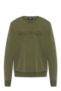 Balmain ZIELONY Bluza z logo