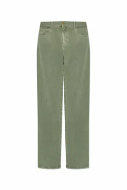 Balmain ZIELONY Jeansy z nogawkami o prostym kroju