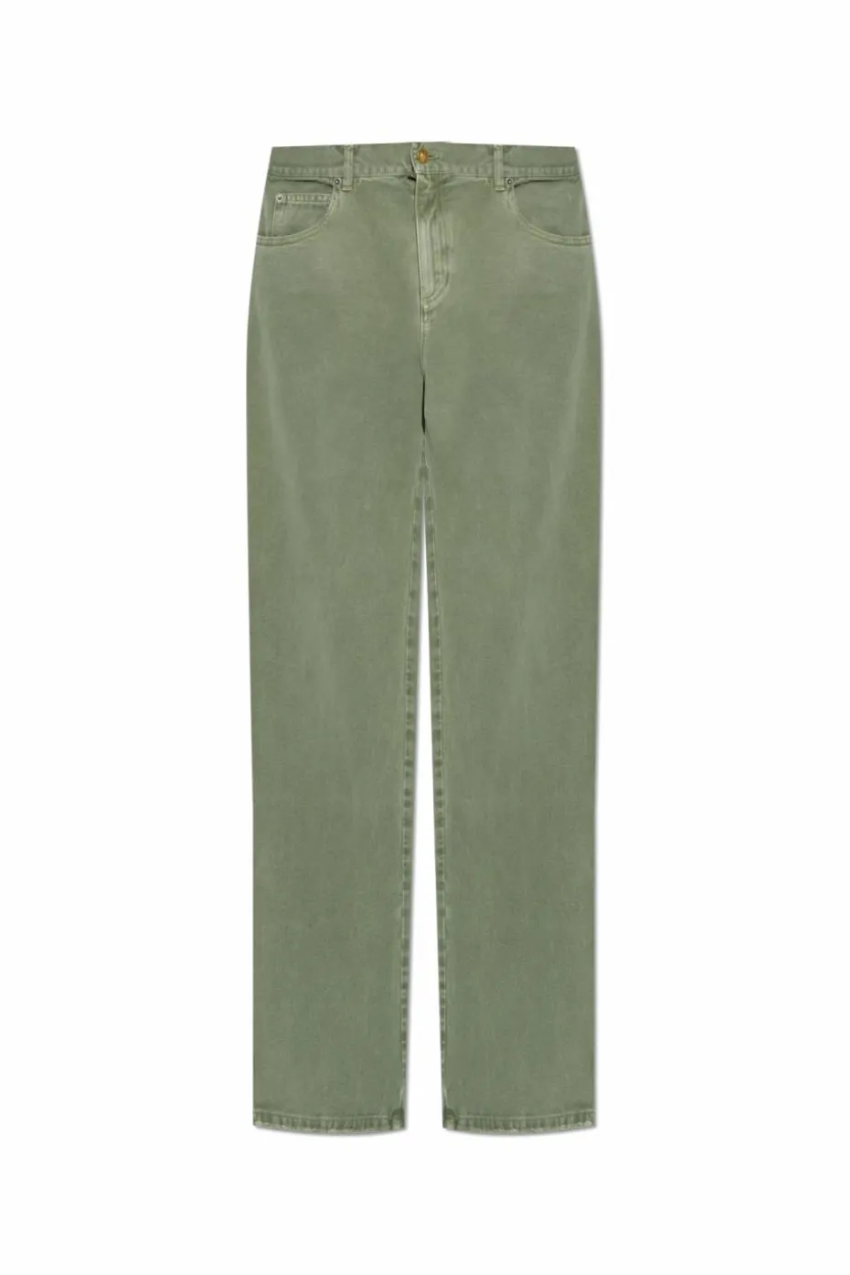 Balmain ZIELONY Jeansy z nogawkami o prostym kroju