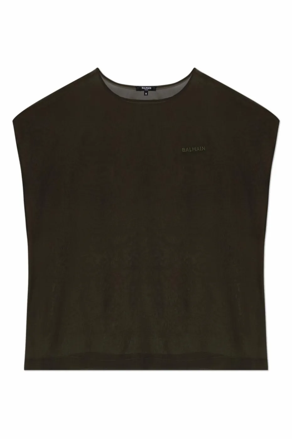 Balmain ZIELONY Jedwabny top
