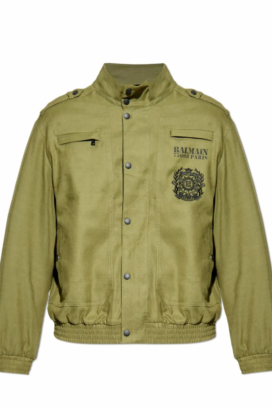 Balmain ZIELONY Kurtka z logo