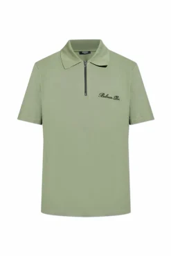 Balmain ZIELONY Polo z logo