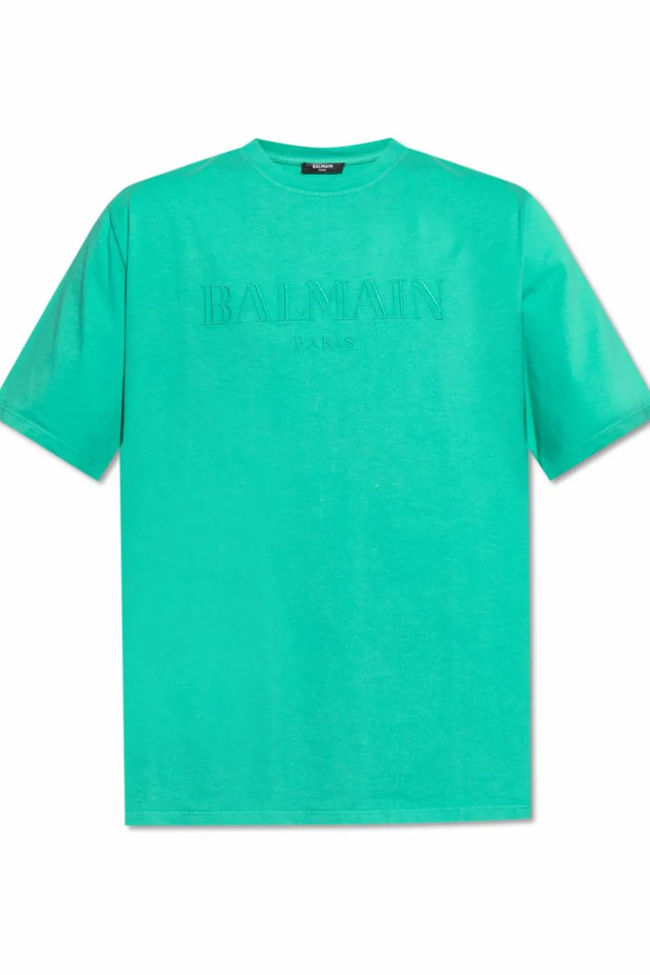 Balmain ZIELONY T-shirt z wyszytym logo