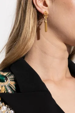 Balmain ZŁOTY Kolczyki z frędzlami