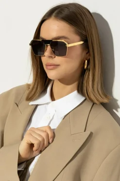 Balmain ZŁOTY Okulary przeciwsłoneczne `Sergeant`