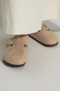 Birkenstock beżowy Klapki `Boston Big Buckle`