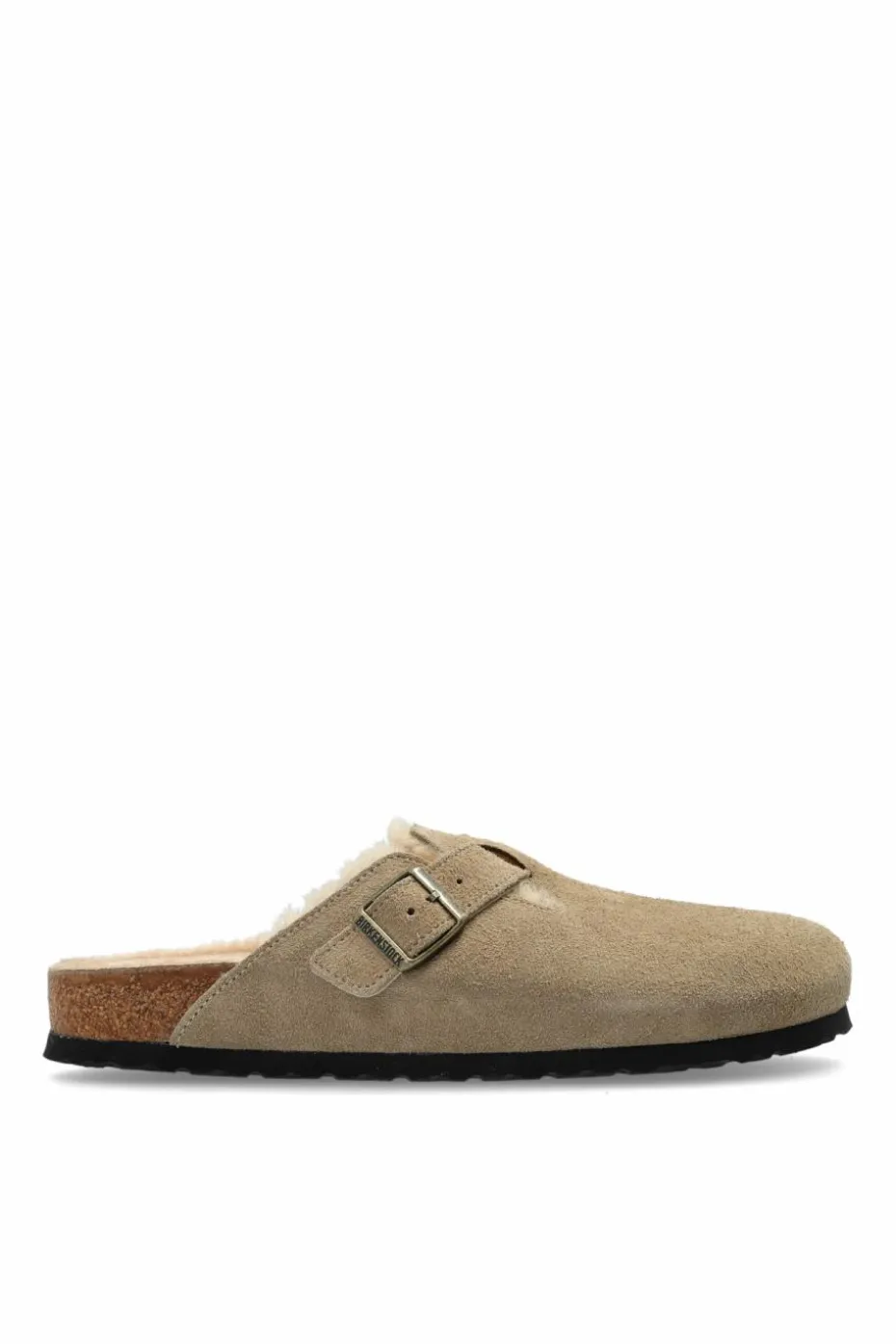 Birkenstock beżowy Klapki `Boston VL/ Shearling`