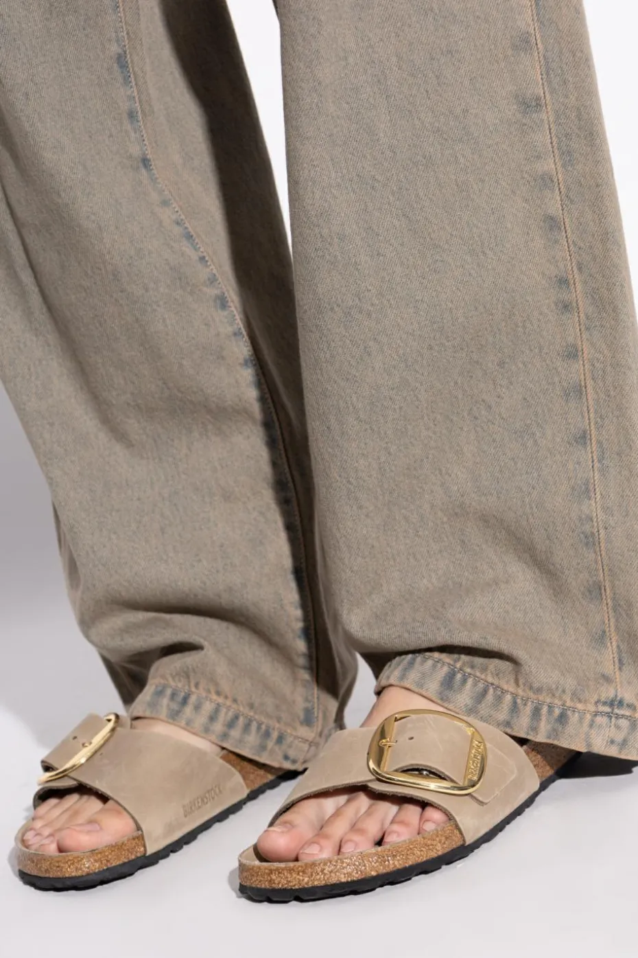 Birkenstock beżowy Klapki `Madrid Big Buckle`