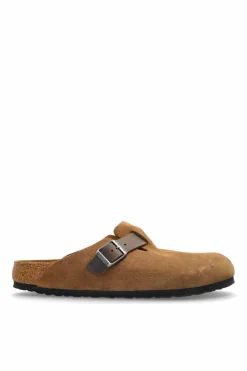 Birkenstock BRĄZOWY Klapki `Boston VL/Shearling`