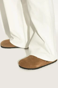 Birkenstock BRĄZOWY Klapki `Boston VL/Shearling`
