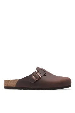 Birkenstock BRĄZOWY Klapki ‘Boston Big Buckle’
