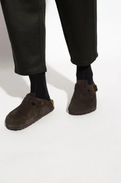 Birkenstock BRĄZOWY Klapki `Boston BS`