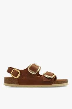 Birkenstock BRĄZOWY Sandały ‘Milano Big Buckle’