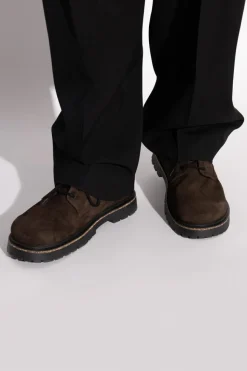 Birkenstock BRĄZOWY Zamszowe buty `Gighwood Lace Low`