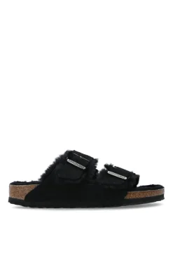 Birkenstock CZARNY Klapki ‘Arizona Fur'