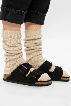 Birkenstock CZARNY Klapki ‘Arizona Fur'