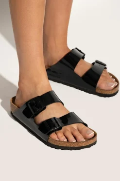 Birkenstock CZARNY Skórzane klapki ‘Arizona BS’