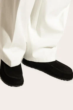 Birkenstock CZARNY Zamszowe buty `Utti Slip On`