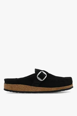 Birkenstock CZARNY Zamszowe klapki ‘Buckley’