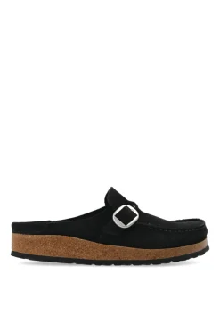 Birkenstock CZARNY Zamszowe klapki ‘Buckley’