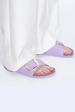 Birkenstock FIOLETOWY Klapki `Arizona Big Buckle`