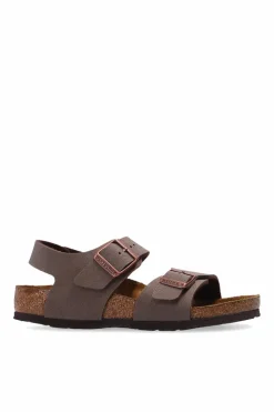 Birkenstock Kids BRĄZOWY Sandały z logo ‘New York’